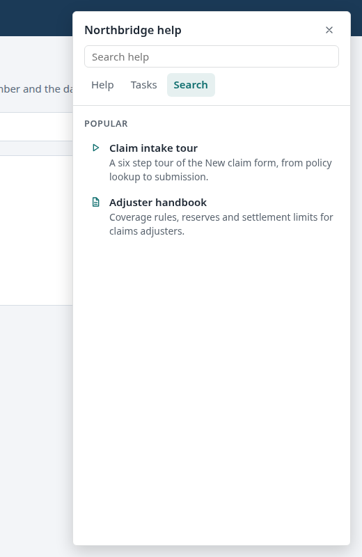 The Popular list before the reader types