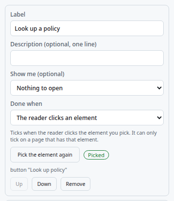 A task whose goal is a click