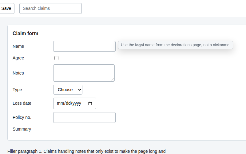 Inline hint